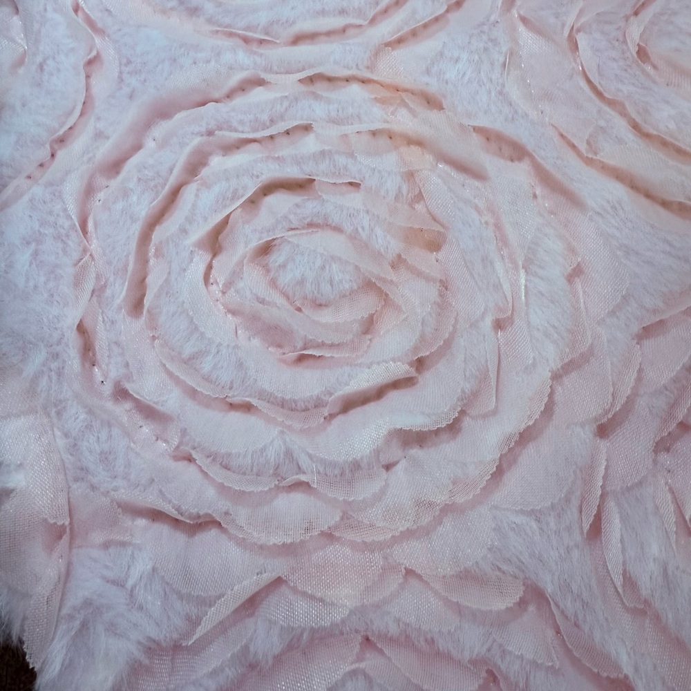 Pottery Barn LoveShackFancy Plush Pink Rosette Stocking - Picture 8 of 10
